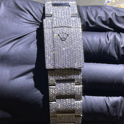 Round Brilliant Cut Moissanite Watch Rolex