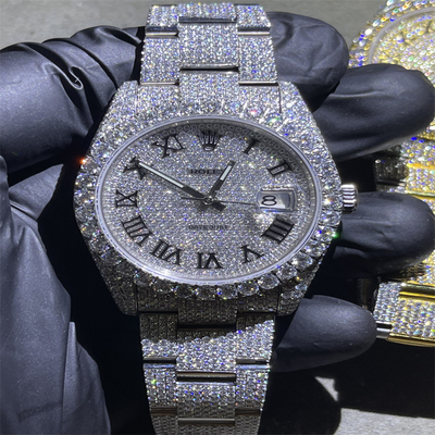 Round Brilliant Cut Moissanite Watch Rolex