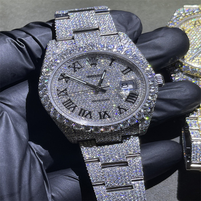 Round Brilliant Cut Moissanite Watch Rolex