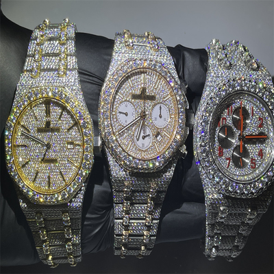 3EX Moissanite Iced Out Watch ChainMoissanite High End Watches
