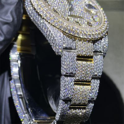 High End Jewelry Moissanite Diamond Watch  2824 Natural Diamond Watch