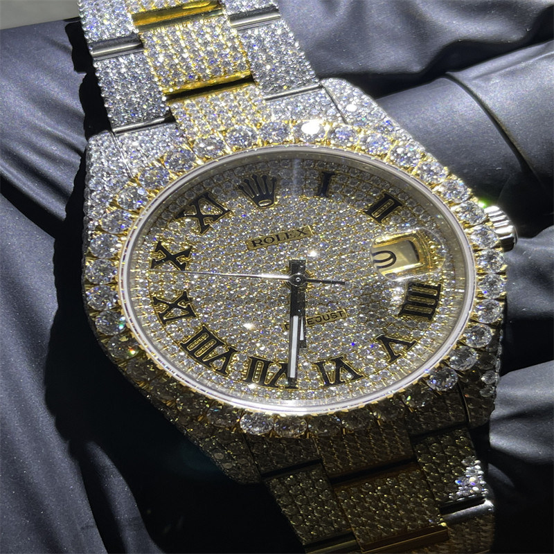 DEF  Moissanite Watch  Full Bussdown  Iced Out Diamond Watch