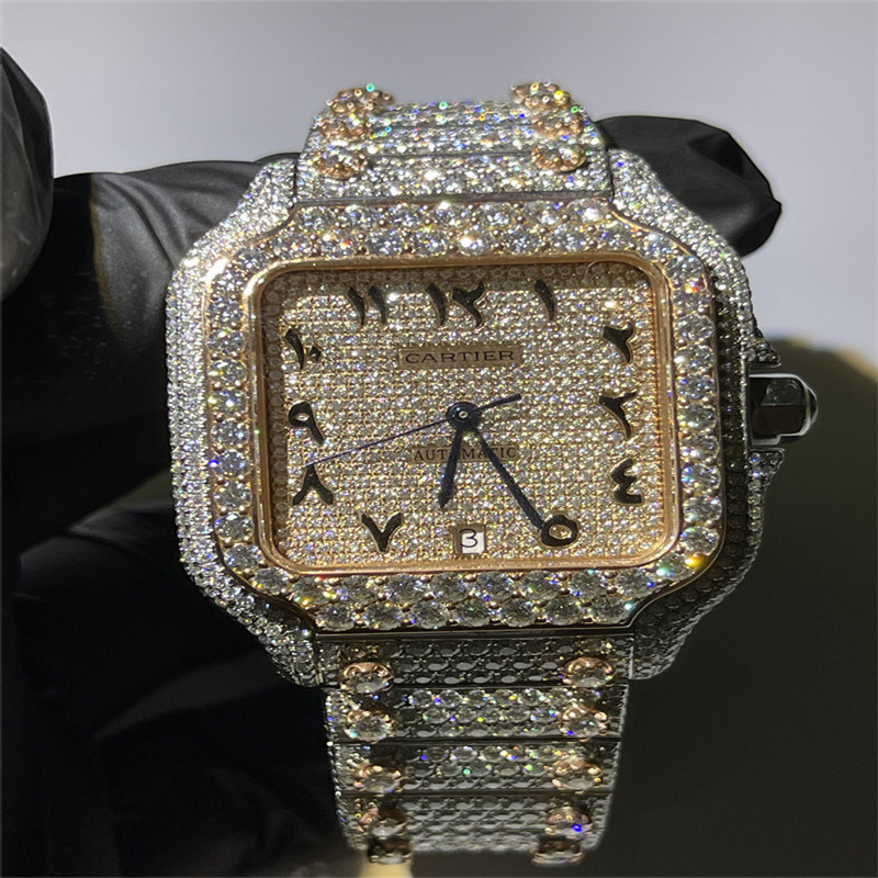 Eco Friendly Moissanite  Watch Pocket Friendly ODM Diamonds Watch For Men